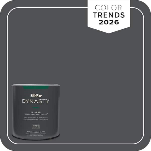 BEHR DYNASTY 1 qt. #PPU18-01 Cracked Pepper Semi-Gloss Exterior Stain-Blocking Paint & Primer