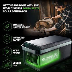 Solid-State Solar Battery Generator 4,000W (2,611Wh) Button Start with 600W (3x 200W) Solar Panels, Camping, Home, RV