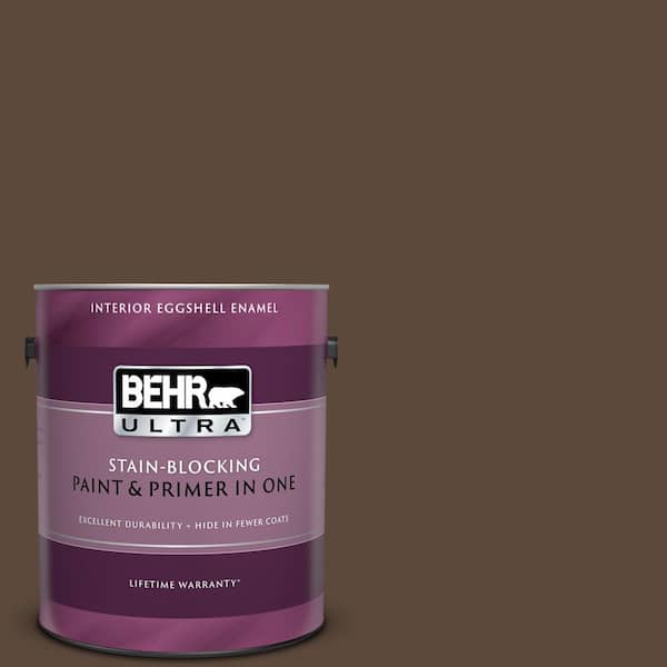 BEHR ULTRA 1 gal. #UL130-2 Roasted Nuts Eggshell Enamel Interior Paint and Primer in One