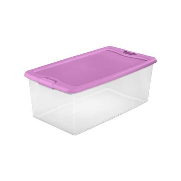 https://images.thdstatic.com/productImages/1fc46a9d-4d90-483f-8c18-51b3aa7db38b/svn/clear-base-with-bright-lilac-lid-and-latches-sterilite-storage-bins-14999304-64_600.jpg