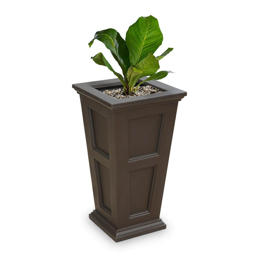 Mayne Fairfield 34 in. Tall Self-Watering Espresso Polyethylene