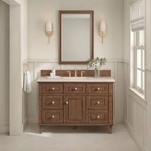 Lorelai 47.88 in. W x 23.5 in. D x 32.88 in. H Bath Vanity Cabinet Without Top in Mid-Century Walnut