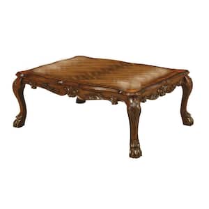 Dresden 54 in. Cherry Oak Small Rectangle Resin Coffee Table