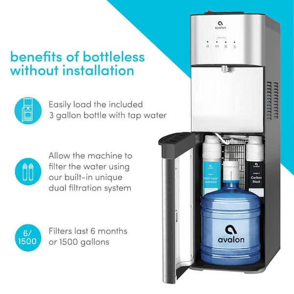 Igloo Water Dispenser Retro Retro Mini Water Dispenser With Small Fridge Igloo Retro Hot, Cold Room  Temperature Bottom-Load Water