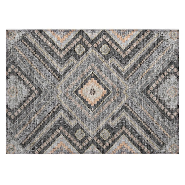 Addison Rugs Chantille Machine Washable Indoor/Outdoor Abstract ACN1010 Gray 1 ft. 8 in. x 2 ft. 6 in. Area Rug