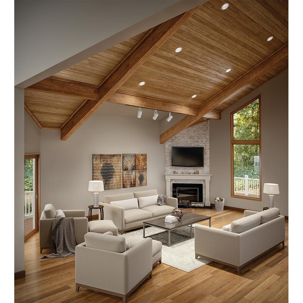 Halo 6-Inch White Aluminum Sloped Ceiling Recessed Light Trim