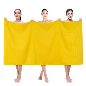35 x 70 in. 100% Turkish Cotton Bath Towel Sheets, Lemon Yellow