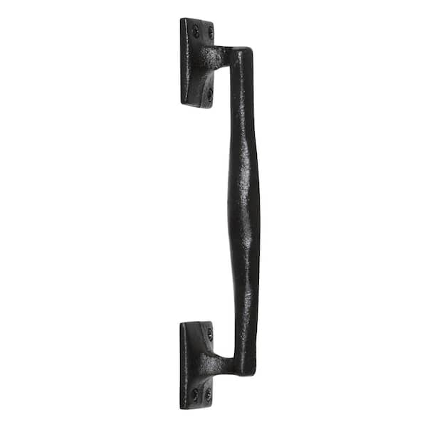 D Handle Black Iron Cupboard Door and Drawer Gate Shed Steel Pull Handle 150MM 