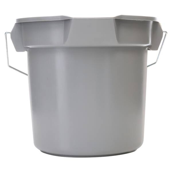 Round Bucket for sale online Rubbermaid Fg261400gray Brute Gray 14 Quart 