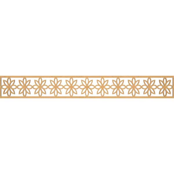 Ekena Millwork Daisy Fretwork 0.25 in. D x 46.5 in. W x 6 in. L MDF Wood Panel Moulding