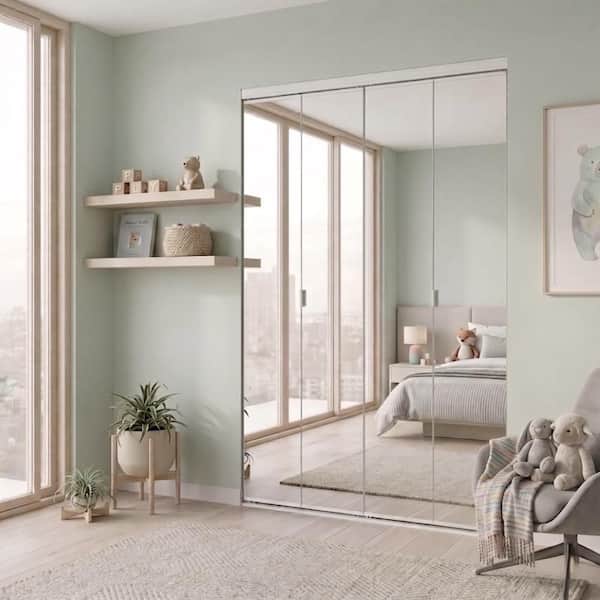 Impact Plus 48 in. x 80 in. Polished Edge Mirror Solid Core MDF