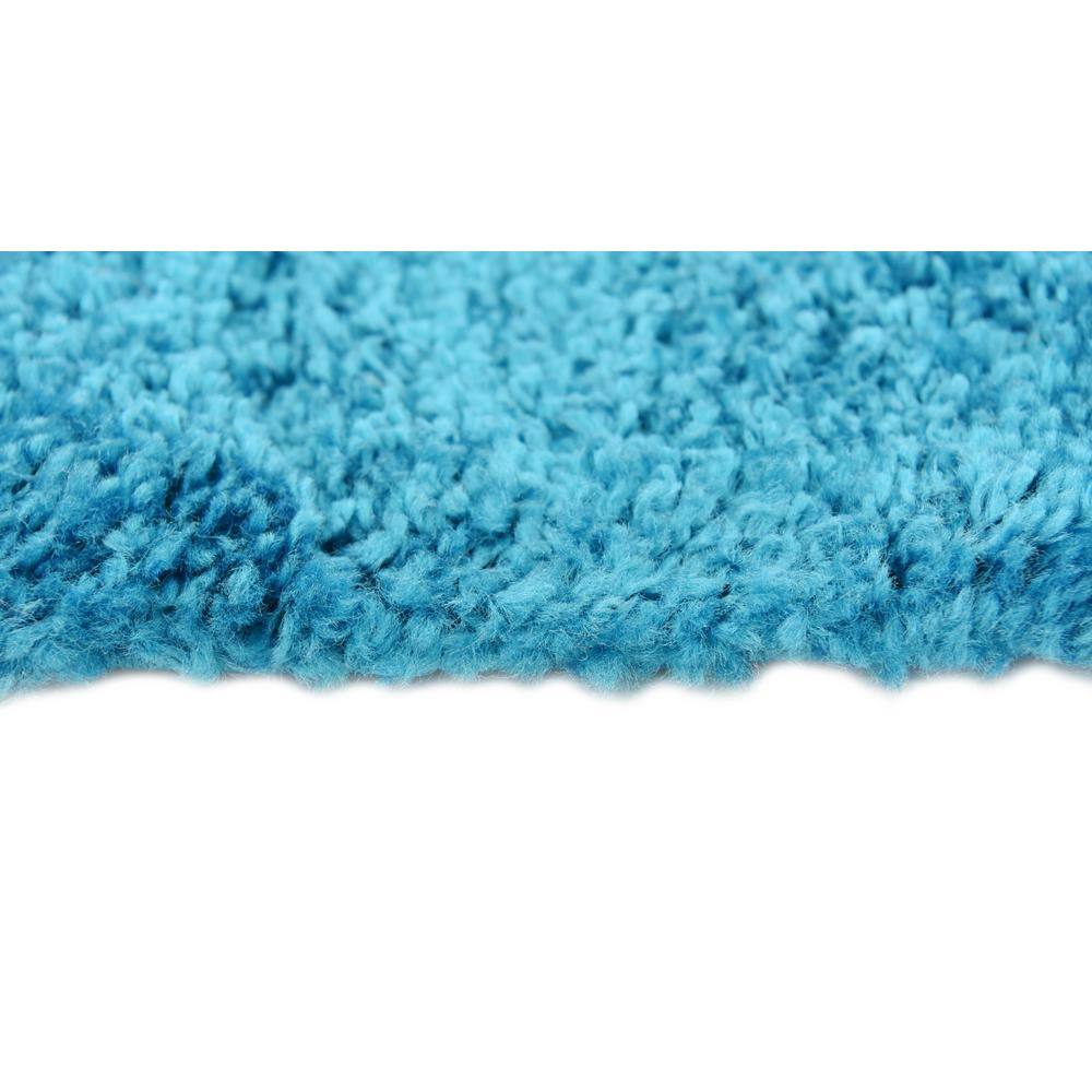 Turquoise Shag Synthetic 5' x 7' Easy Care Area Rug