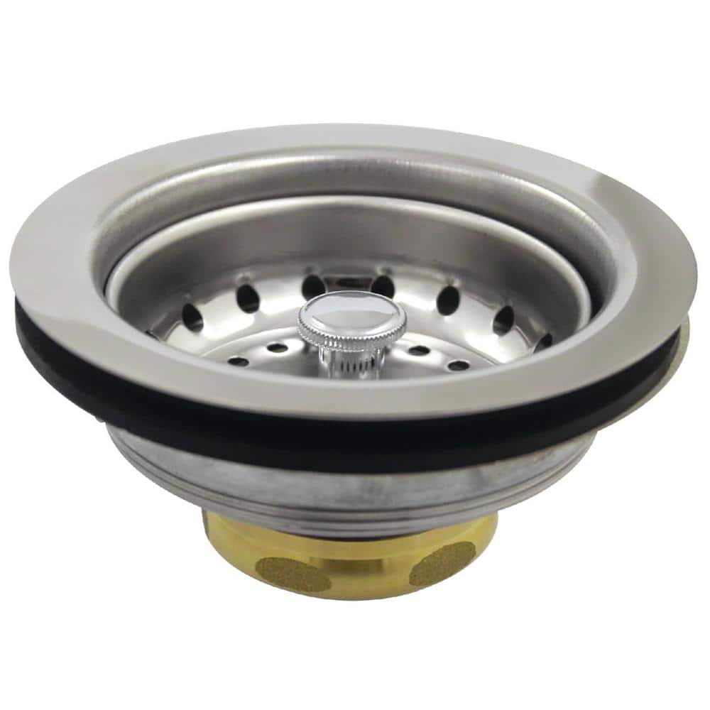 Tacoma 3-1/2 in. x 2-1/2 in. Stainless Steel Kitchen Sink Basket Strainer in Brushed Nickel price history on PriceWatchPro
