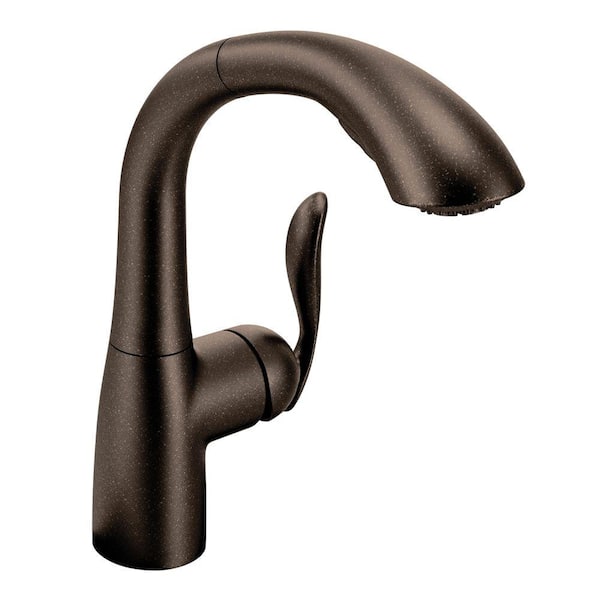 MOEN Arbor Single-Handle Pull-Out Sprayer Kitchen Faucet with Power Clean in Oil Rubbed Bronze