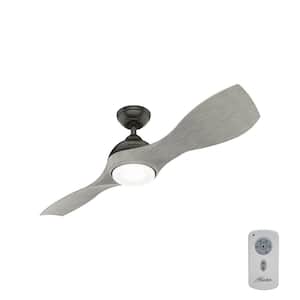 Milstream 56 in. Integrated LED Indoor/Outdoor Noble Bronze Ceiling Fan with Light Kit and Remote