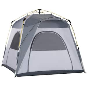 7.8 ft. x 7.8 ft. Gray Pop Up Tent with Carry Bag
