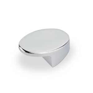 Italian Designs 1.75 in. Chrome Oval Cabinet Knob