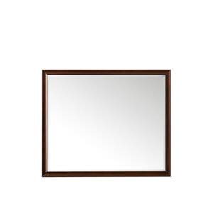Glenbrooke 48.0 in. W x 40.0 in. H Rectangular Framed Wall Bathroom Vanity Mirror in Burnished Mahogany