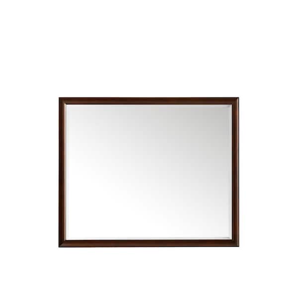 James Martin Vanities Glenbrooke 48.0 in. W x 40.0 in. H Rectangular Framed Wall Bathroom Vanity Mirror in Burnished Mahogany