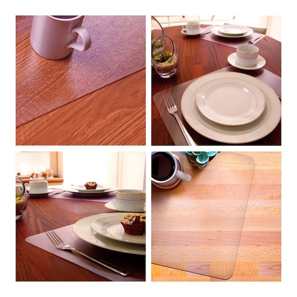 Hometex Pack of 4 Anti-Microbial Vinyl Rectangular Place Mats - 12 x 18