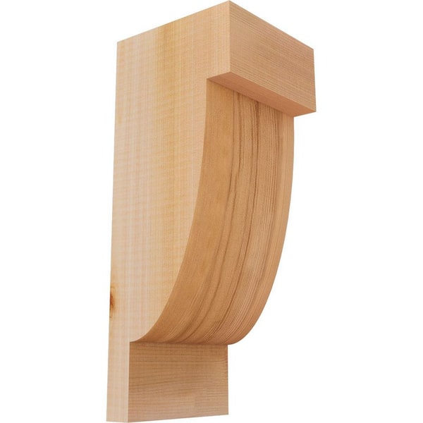 Ekena Millwork 5-1/2 in. x 6 in. x 14 in. Western Red Cedar Alpine Smooth Corbel