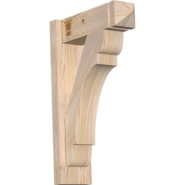 Ekena Millwork 6 in. x 24 in. x 16 in. Douglas Fir Olympic Arts and Crafts Smooth Outlooker