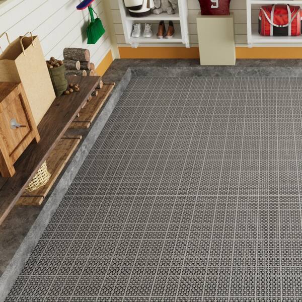 Tidoin Outdoor 1 ft. x 1 ft. Composite Deck Tile in Gray(60 Per Box)