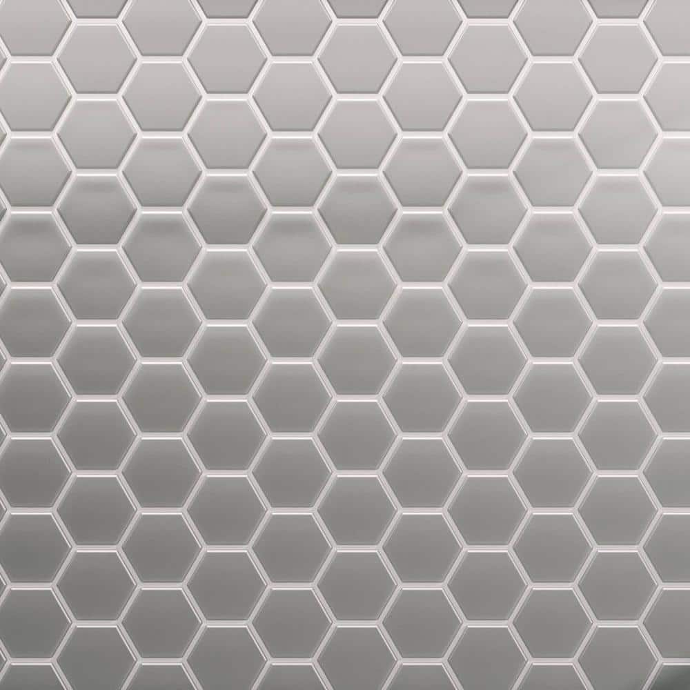 Marsh Matte Gray Glass Honeycomb Mosaic Tile 11x12