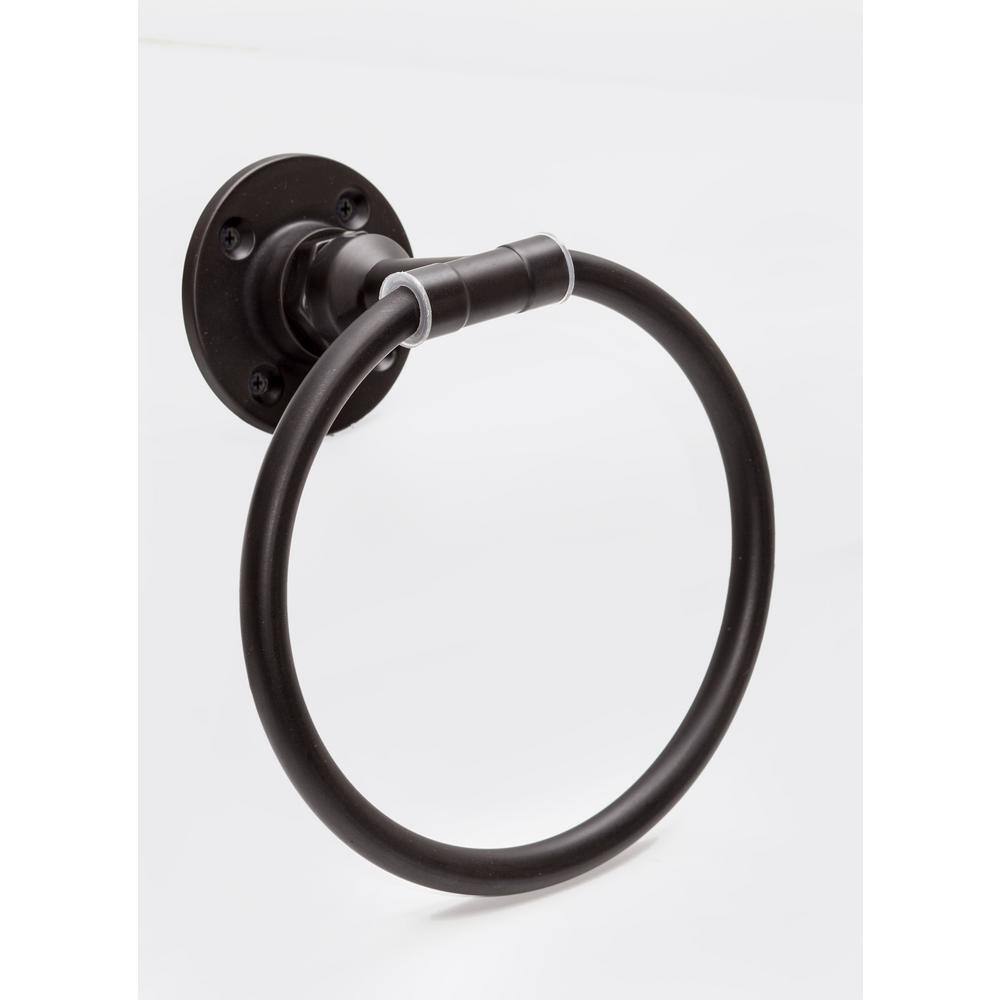 Satin Black Metal 4-Piece Bathroom Accessory Kit