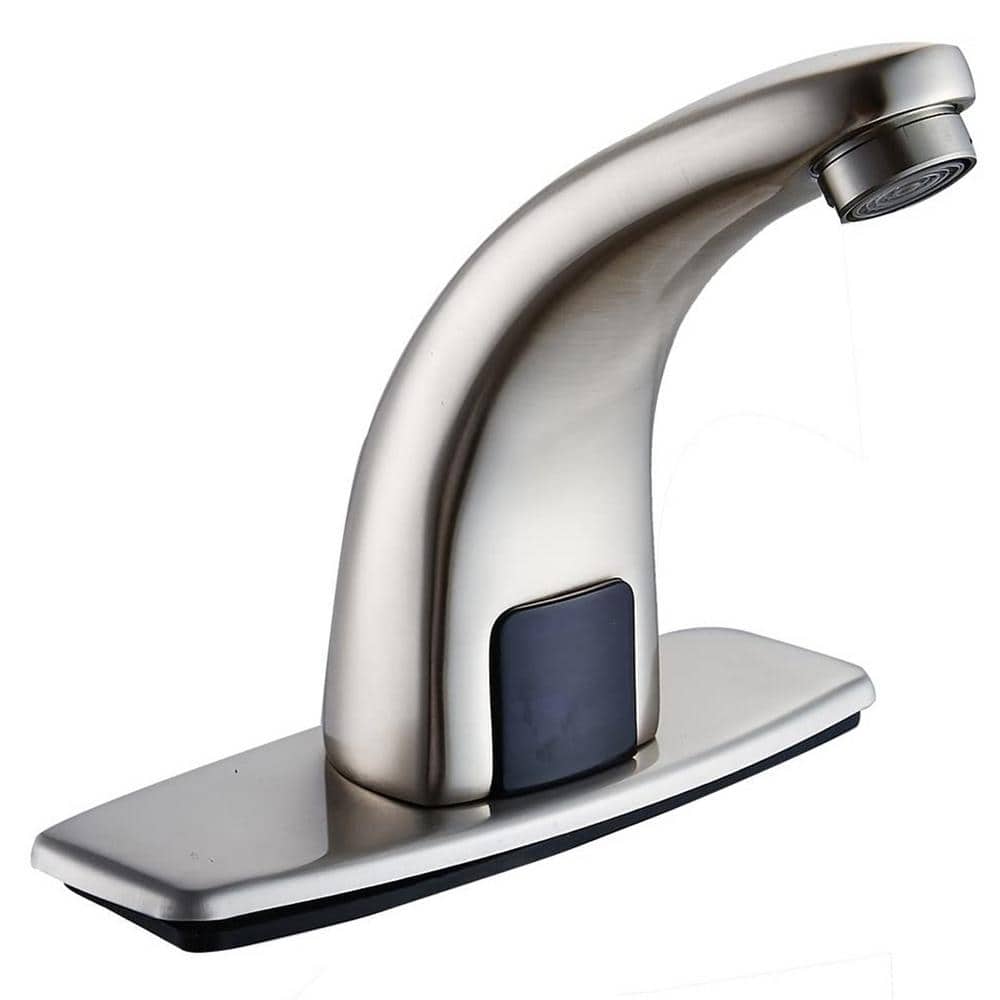 Touchless Automatic Motion Sensor Single Hole Bathroom Faucet with Temperat