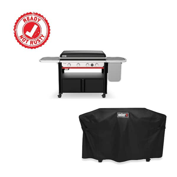 Weber Slate Griddle 4-Burner Propane Gas 36 in. Flat Top Grill in Black ...