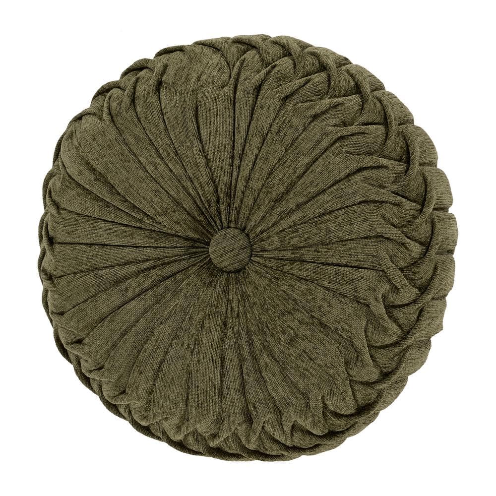 Terrance Polyester Tufted Round Decorative Throw Pillow 15 x 15 in.