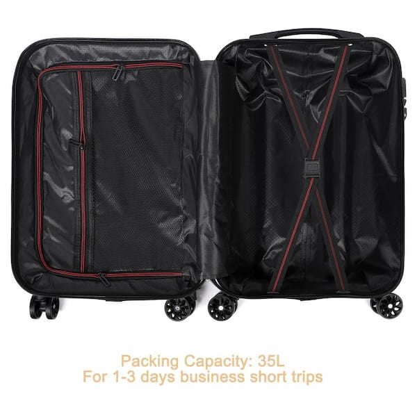 HIKOLAYAE Carry On Luggage, 20 in. Hardside Suitcase ABS