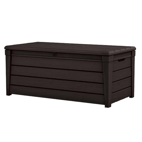 Unbranded 120 Gal. Large Brown Waterproof Resin Deck Box