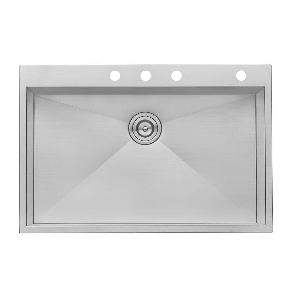 Ruvati 33 x 22 Inch Stainless Steel Drop-In Kitchen Sink