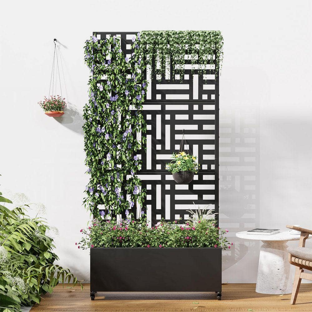 Wooakway 35 in. W x 72 in. H Black Wall Decal Outdoor/Indoor Metal