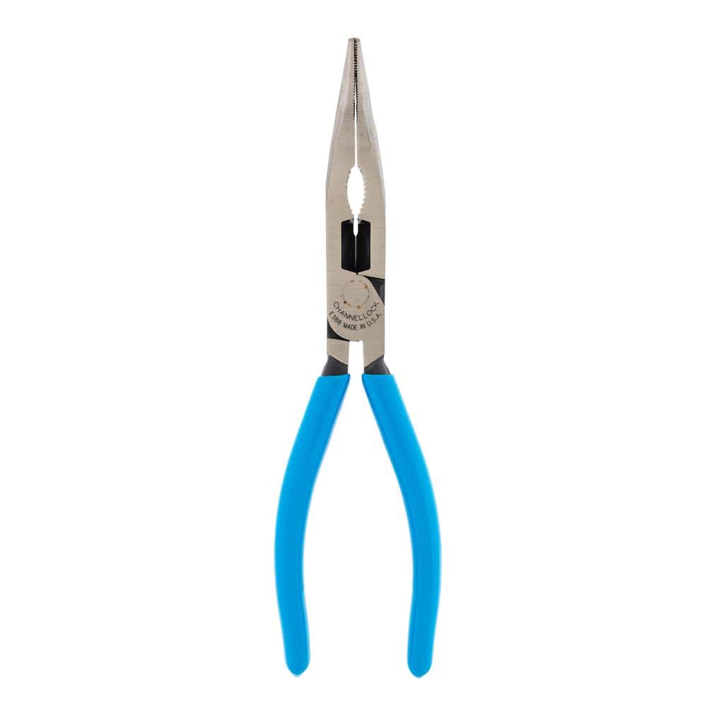 Channellock 8 in. E SERIES High Leverage Bent Long Nose Plier with XLT Technology -  E388