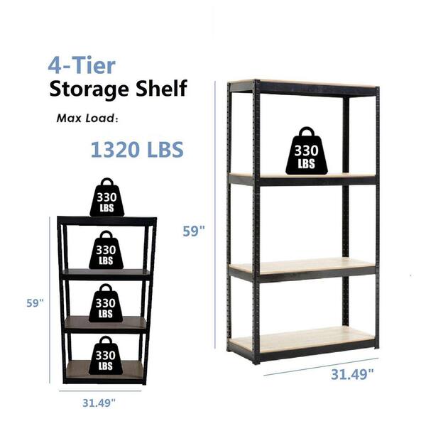 Dropship 5-Tier Utility Shelves, Metal Storage Shelves Garage