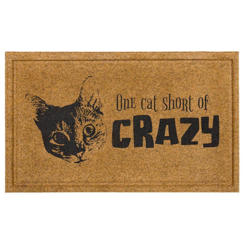 UPC 086093744731 product image for Mohawk Home Crazy Cat Brown 1 ft. 6 in. x 2 ft. 6 in. Faux Coir Door Mat | upcitemdb.com
