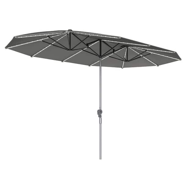 15 ft. Market Patio Umbrella in Dark Gray