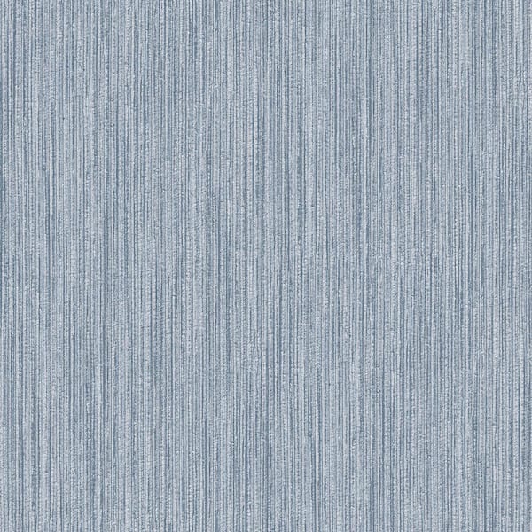 Unbranded Special FX Metallic Vertical Textile Textured Wallpaper in Dark Blue and Silver