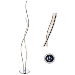 Cairo 63.75 in. Chrome Integrated LED Floor Lamp