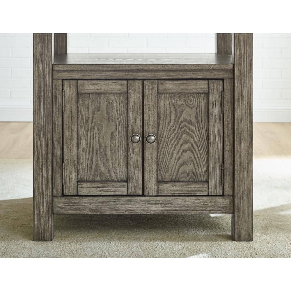 Grayson White Marble and Driftwood Counter Height Dining Set with Storage Bench