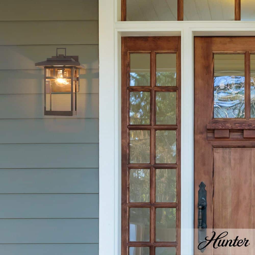 Hunter Hunter Yancy House 1 Light Matte Bronze Rectangle Hardwired