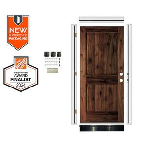Krosswood Doors 32in.x80in. KnottyAlder 2-Panel LH Arch