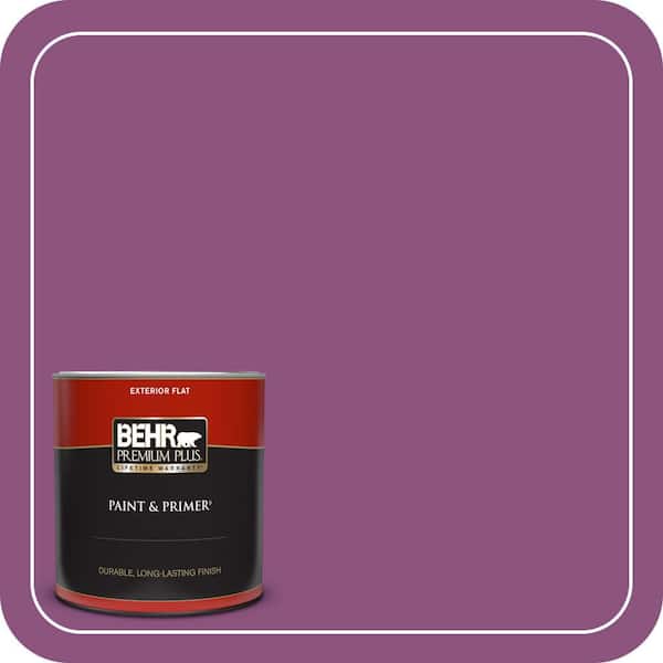 BEHR PREMIUM PLUS 1 qt. Home Decorators Collection. #HDC-MD-07 Dynamic Magenta Flat Exterior Paint & Primer