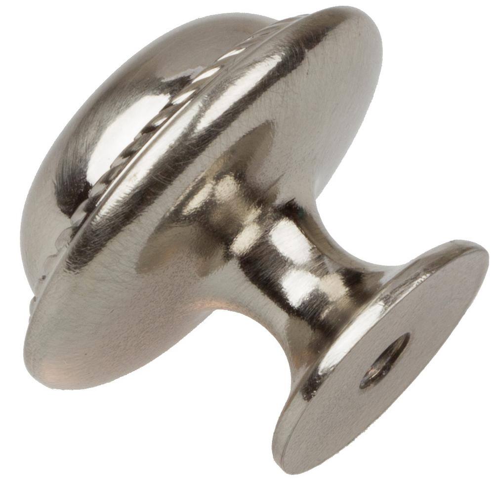 Satin Nickel Round Rope Cabinet Knob with Mounting Hardware