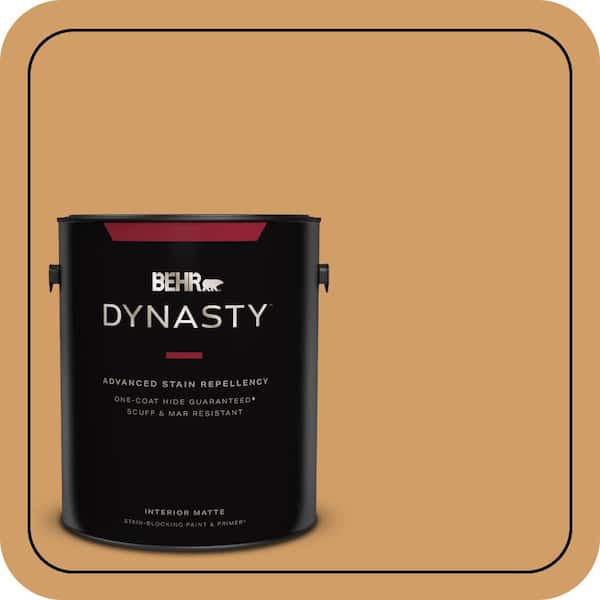 BEHR DYNASTY 1 gal. #MQ4-08 Golden Aura One-Coat Hide Matte Interior Stain-Blocking Paint & Primer