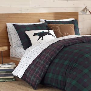 Woodland Tartan Green Plaid Cotton Comforter Set