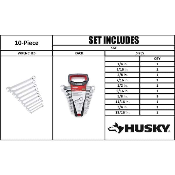 Husky - SAE Combination Wrench Set (10-Piece)